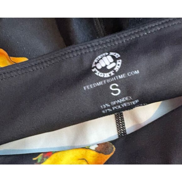 Feed Me Fight Me taco skulls capri leggings size S - Picture 7 of 7